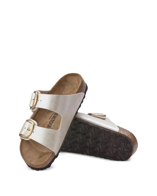 Birkenstock White Arizona Big Buckle Sandals