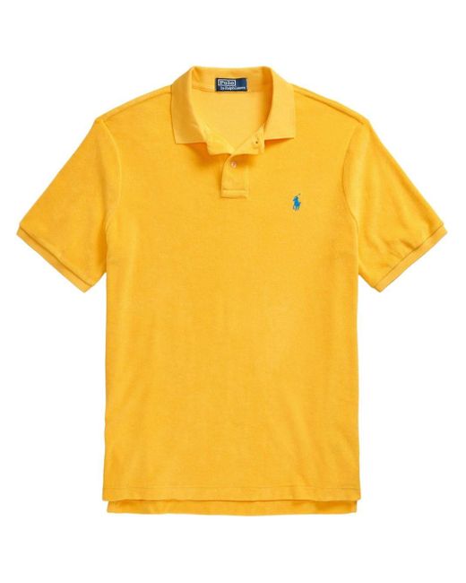 Polo Ralph Lauren Yellow Logo-embroidered Terry Polo Shirt for men
