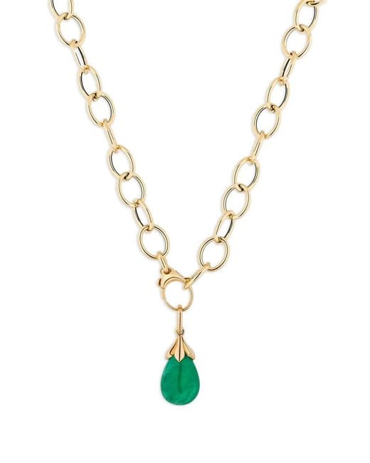 Goshwara Metallic G-One Emerald Pendant Necklace
