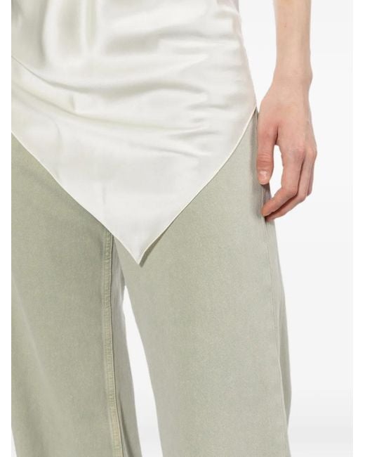 Helmut Lang White Jean Ample Classique À Coupe Cinq Poches