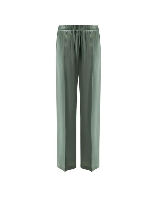 Semicouture Green Elasticated Wide Trousers