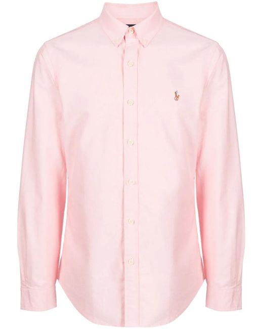 Polo Ralph Lauren Pink Slim-Fit Cotton Oxford Shirt for men