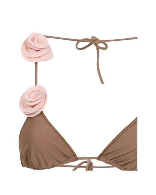 LaRevêche White Floral-Appliqué Bikini