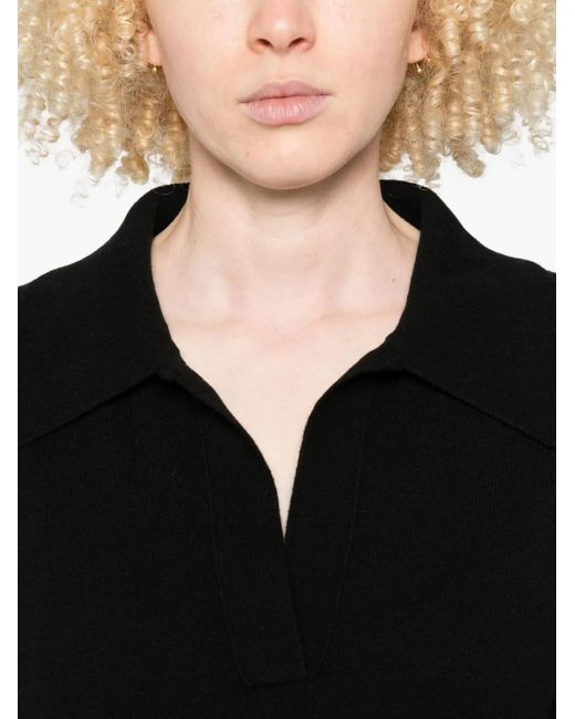 Liviana Conti Black Dorin V-Neck Three-Quarter-Sleeve Jersey