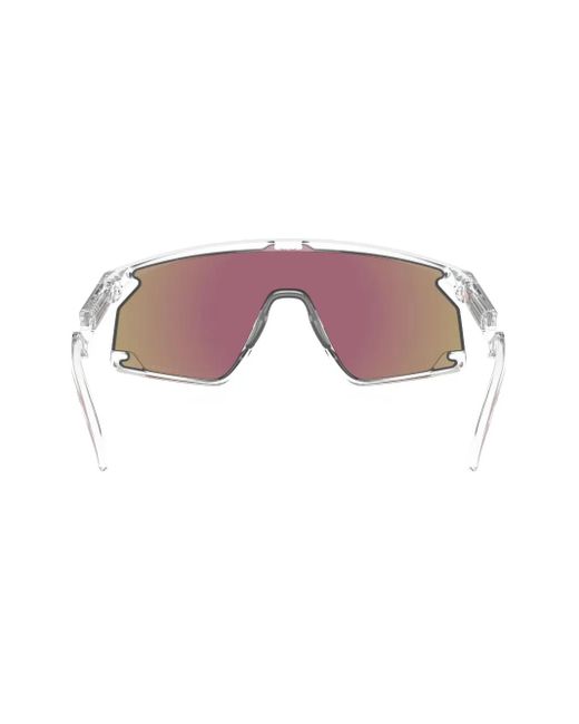 Oakley Blue Transparent Mask-Frame Sunglasses