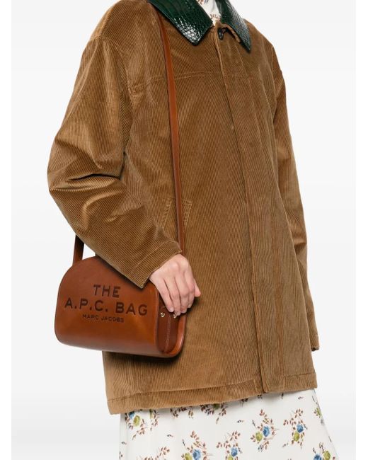 A.P.C. Brown Embossed Satchel