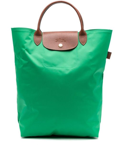 Longchamp Green Mittelgroße Le Pliage Handtasche