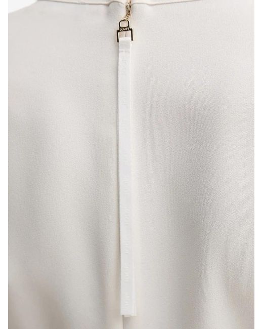 Joop! White Keyhole Neckline A-Line Dress