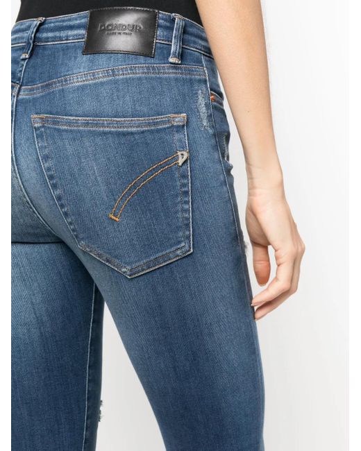 Dondup Blue Iris High-Rise Skinny Jeans