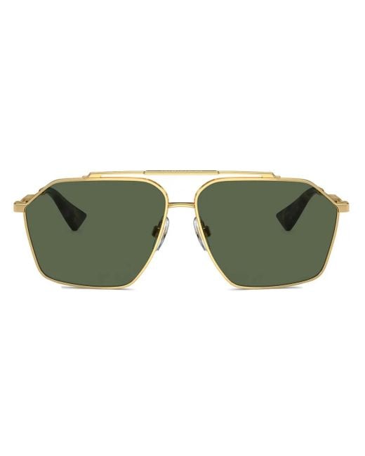 Dolce & Gabbana Green Square-Frame Sunglasses for men