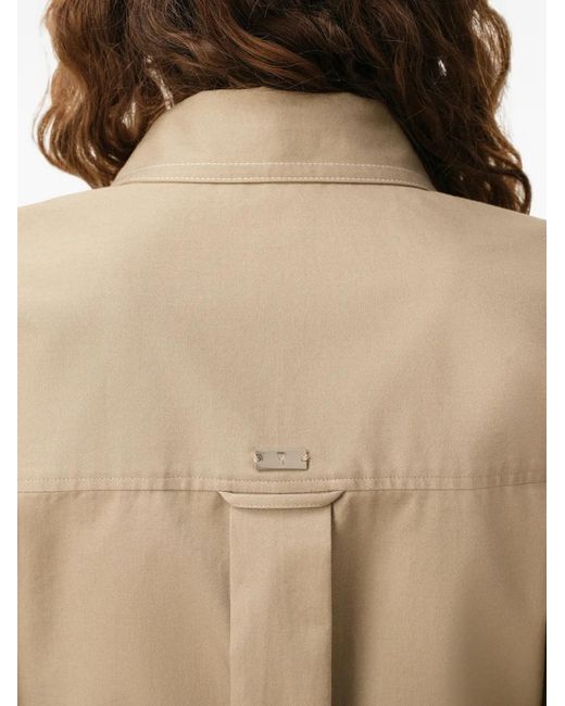 AMI Natural Cotton Sharp Collar Fitted Shirt
