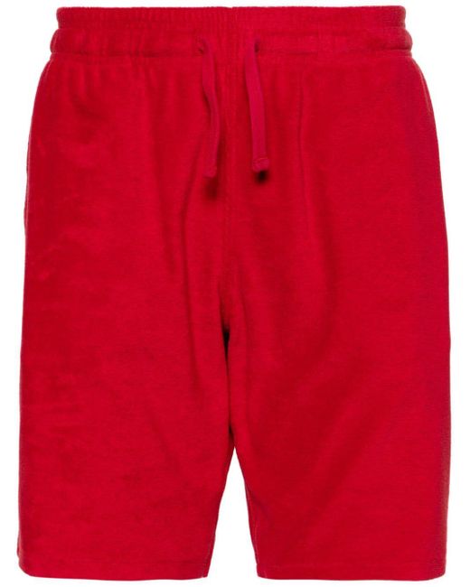 Vilebrequin Red Logo-patch Towelling Shorts for men