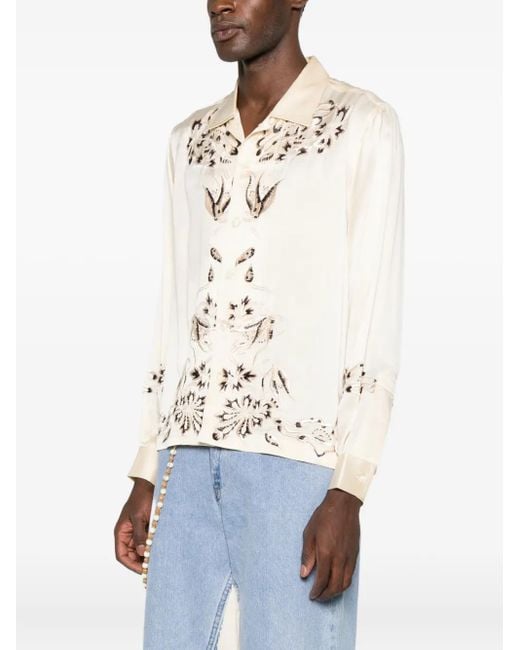 Bode Natural Phantasm Silk Shirt for men
