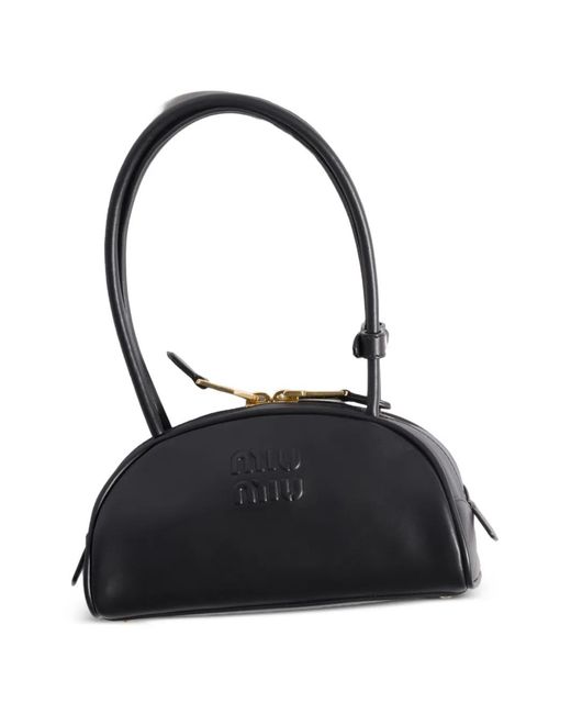 Miu Miu Black Beau Small Leather Shoulder Bag