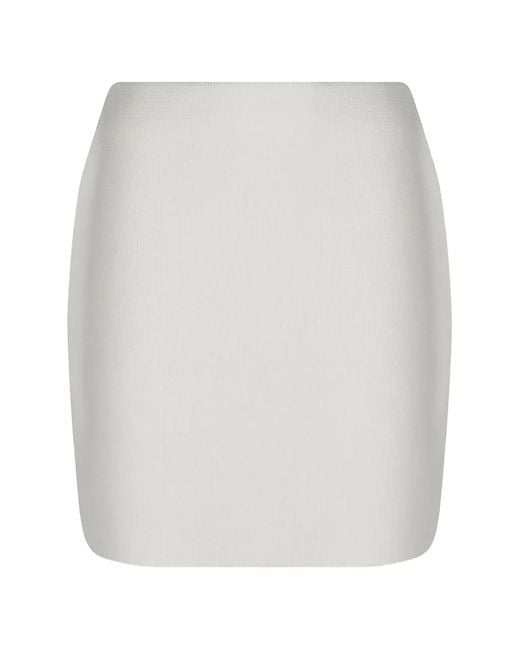 Fabiana Filippi White Wool Knit Mini Skirt