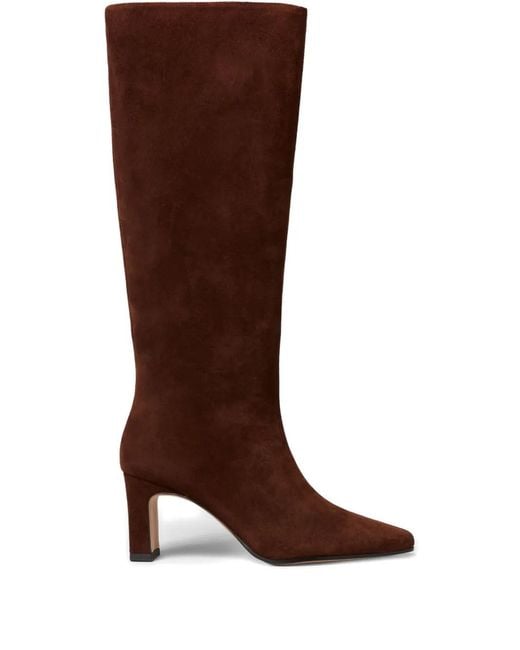 Claudie Pierlot Brown Suede-Leather Knee-High Boots