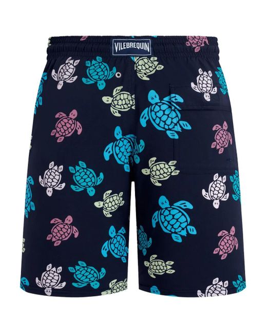 Vilebrequin Blue Turtle-Pattern Swim Shorts for men