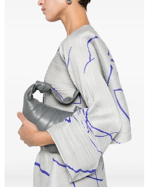 Top Con Motivo Astratto di Pleats Please Issey Miyake in White