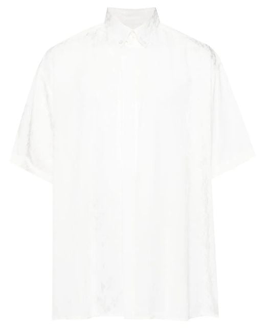 Louis-Gabriel Nouchi White Patterned-Jacquard Shirt for men