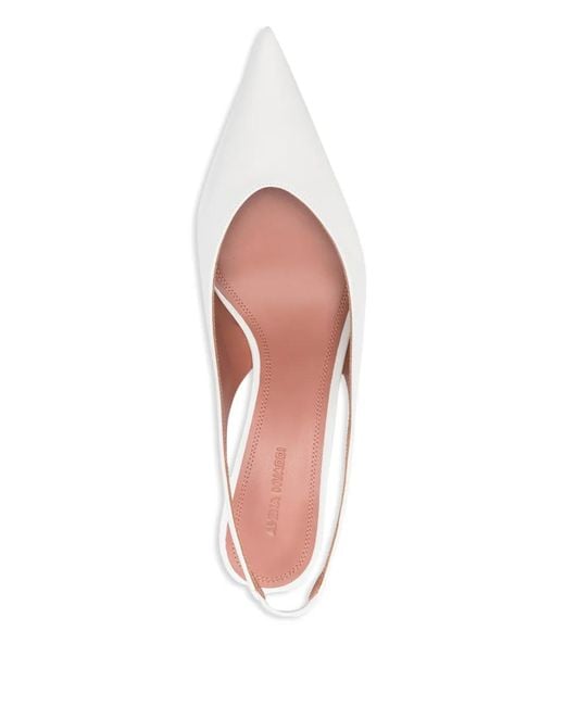 Escarpins Pointus Anok 52 Mm À Bride Arrière AMINA MUADDI en coloris White