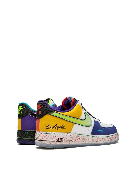 Nike Blue Air Force 1 07 Lv8 "What The La" Sneakers