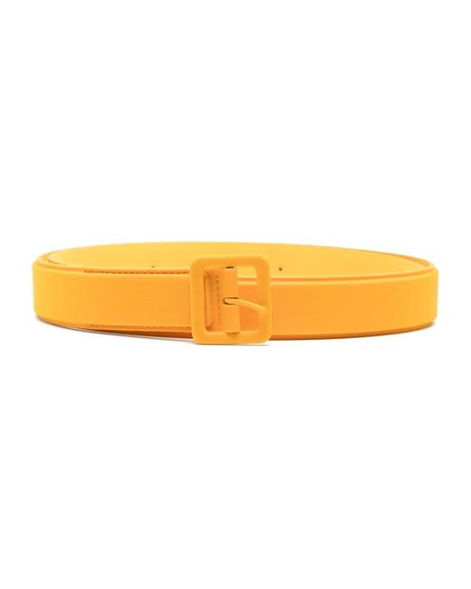 Homme Plissé Issey Miyake Yellow Buckled Canvas Belt for men