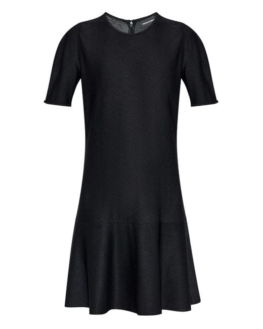 Vestido corto acampanado Emporio Armani de color Black
