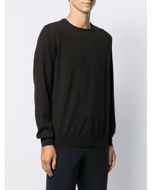 D4.0 Black Crew-Neck Sweatshirt for men
