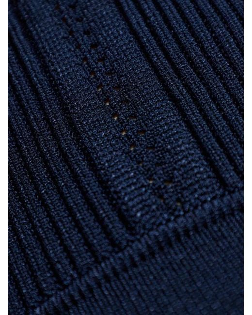 Balmain ホルターネック ミニドレス Blue