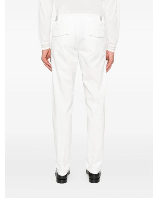 Pantalones con pinzas y cordones Eleventy de hombre de color White