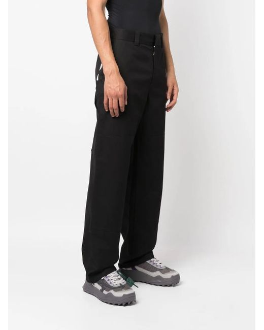 Off-White c/o Virgil Abloh Black Diagonal Pocket Carpenter Pants for men