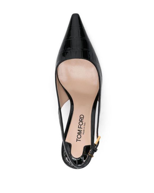 Tom Ford Black Angelina 85Mm Slingback Pumps