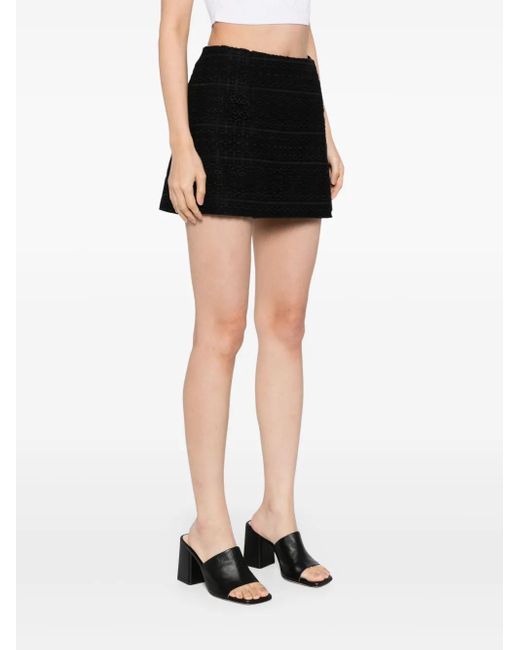 Elie Saab Black Macramé Shorts