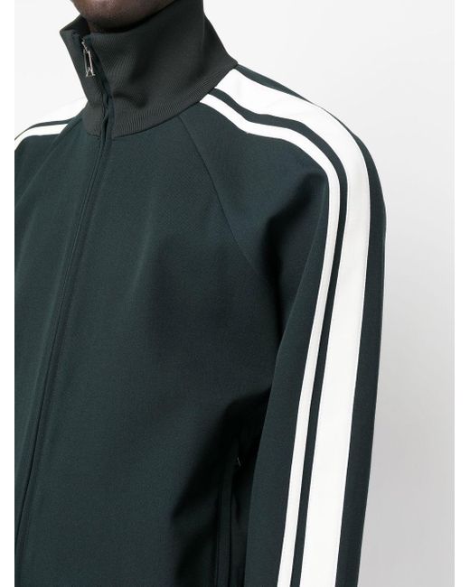 Bottega Veneta Green Stripe-panel Zip-up Sweatshirt for men