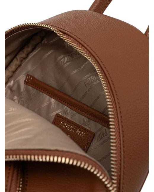 Patrizia Pepe Brown Zipped Backpack