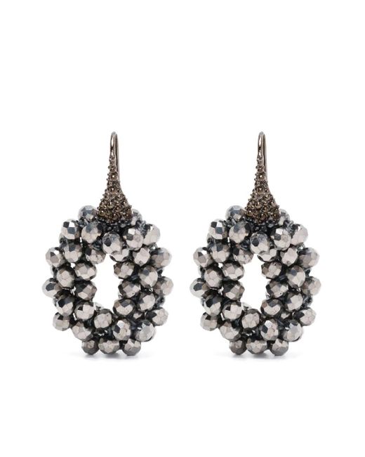 Peserico クリスタル ピアス White
