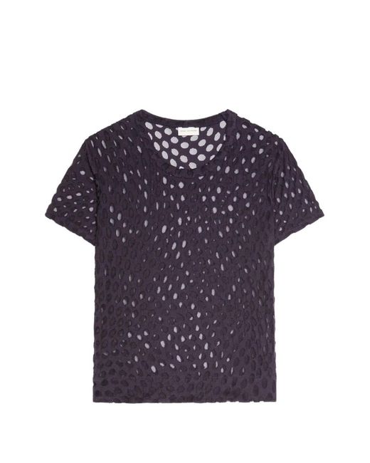 Dries Van Noten Blue Dot-Pattern T-Shirt