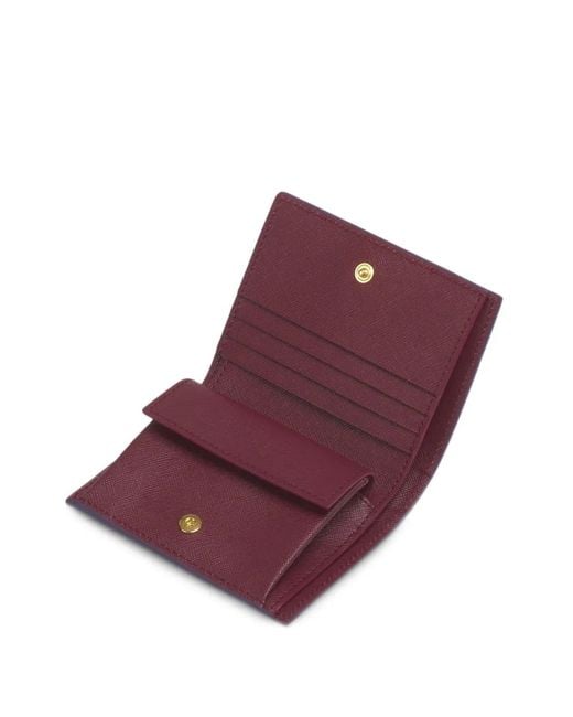 Marni Purple Taupe, Ruby And Saffiano-Leather Bifold Wallet