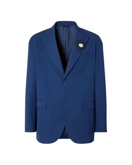 Fendi Blue Gabardine Blazer for men