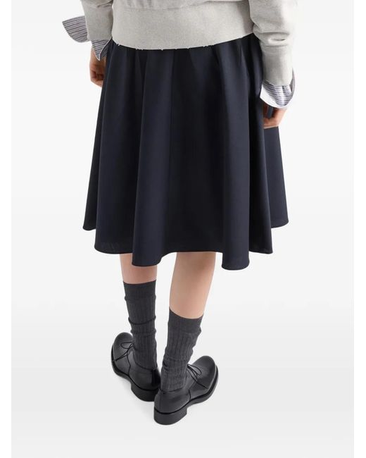 Prada Blue Light Mohair Skirt