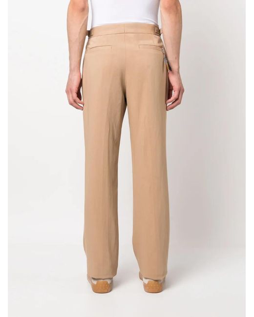 PT Torino Natural Straight-Leg Linen-Cotton Blend Trousers for men