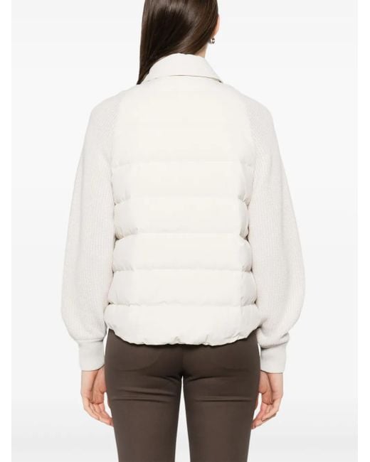 Brunello Cucinelli White Short Down Jacket