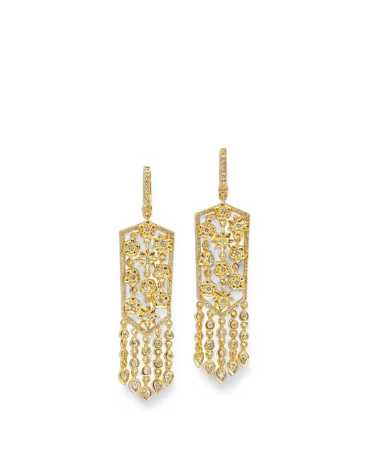 Buddha Mama Metallic Diamond Drop Earrings