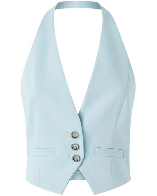 Pinko Gilet Met Halternek in het Blue