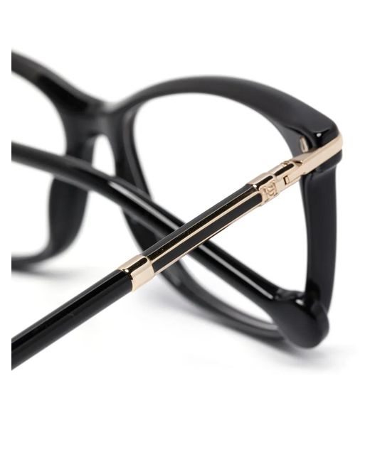 Carolina Herrera Black Rectangle-Frame Glasses