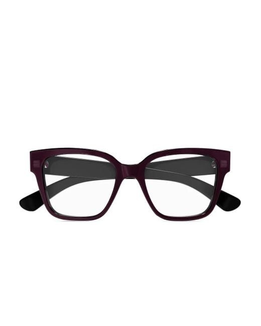 Gucci Black Brille Mit Eckigem Gestell
