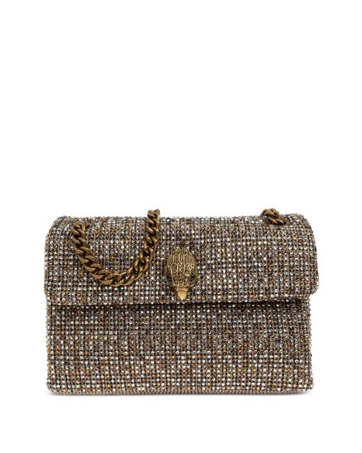 Kurt Geiger Brown Mittelgroße Kensington Tasche mit Kristallverzierung