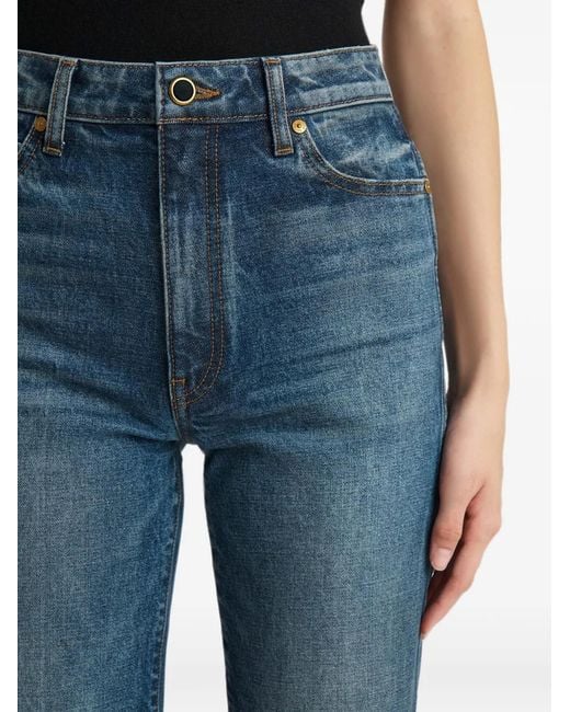 Khaite Blue Straight-Fit Jeans