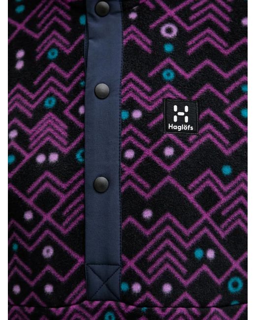 Haglöfs Blue Mora Geometric-Patterned Sweater for men