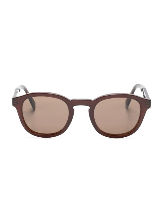 Tommy Hilfiger Brown Round-frame Tinted Sunglasses for men